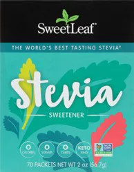 SweetLeaf Stevia Sweetener - 70 ct