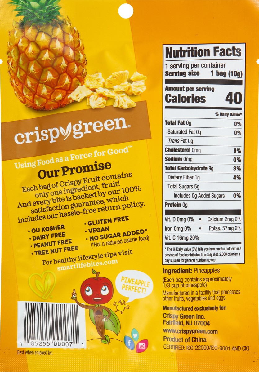 slide 2 of 9, Crispy Green Freeze-Dried Crispy Pineapple, 0.35 oz