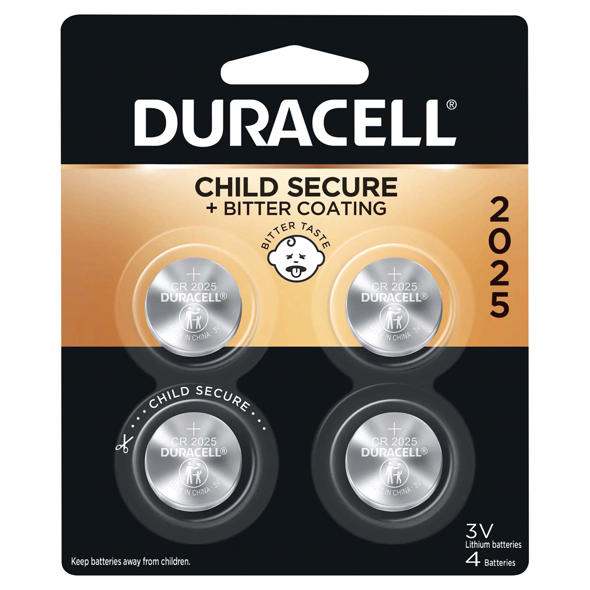 slide 1 of 21, Duracell 2025 Lithium Coin Batteries, 4 ct