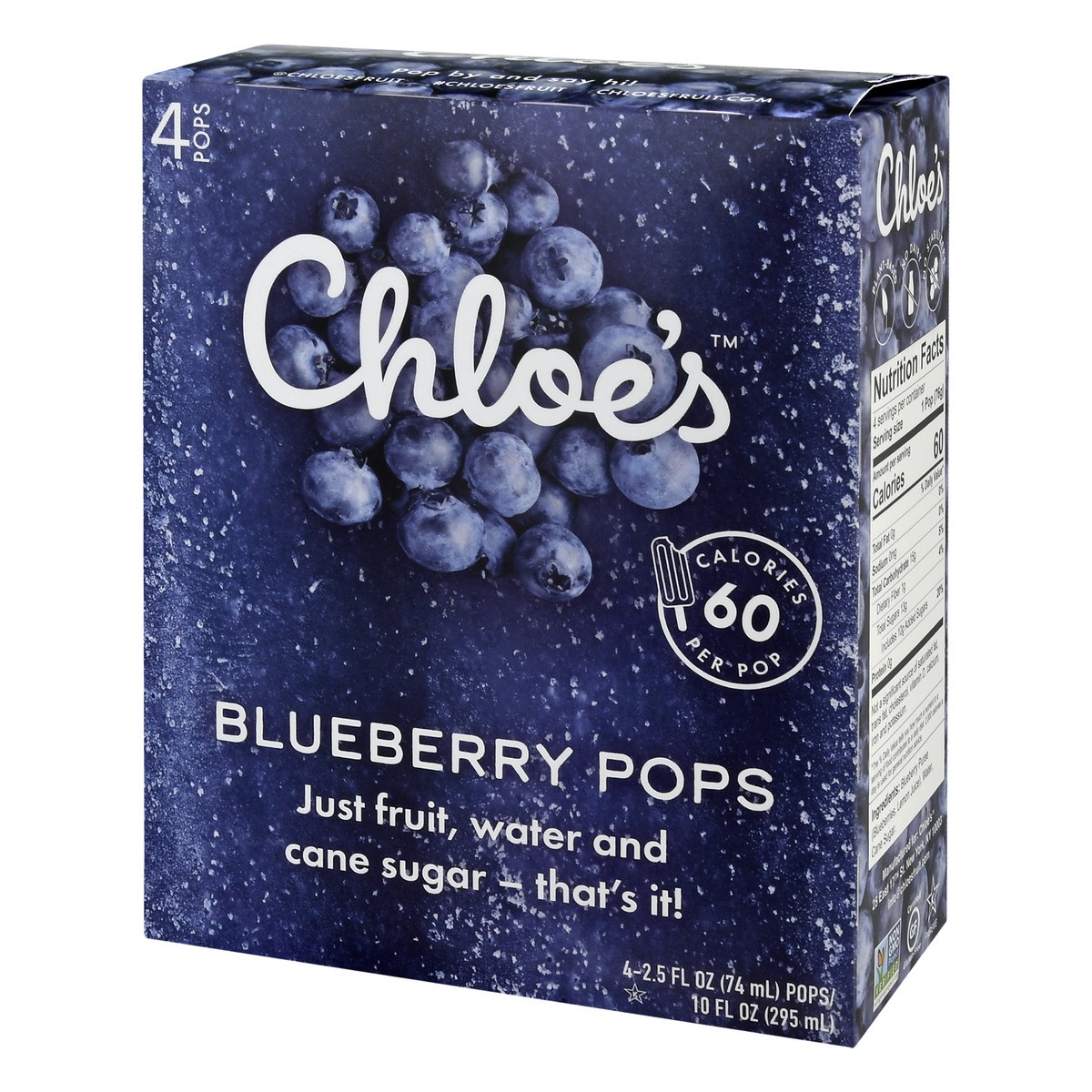 slide 3 of 9, Chloe's Blueberry Fruit Pop, 4 ct