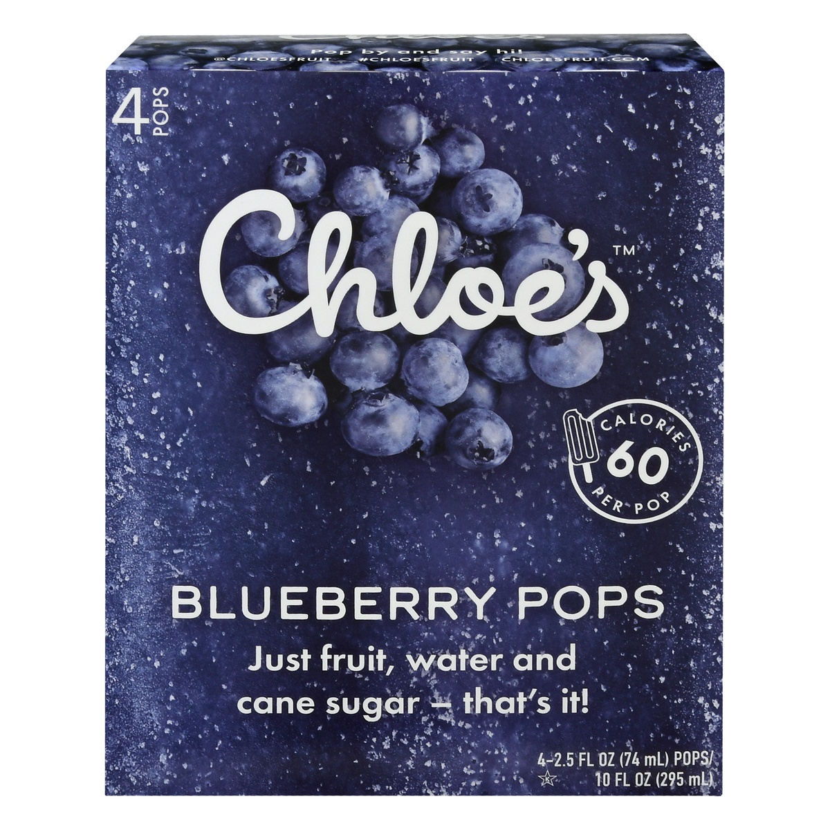 slide 1 of 9, Chloe's Blueberry Fruit Pop, 4 ct