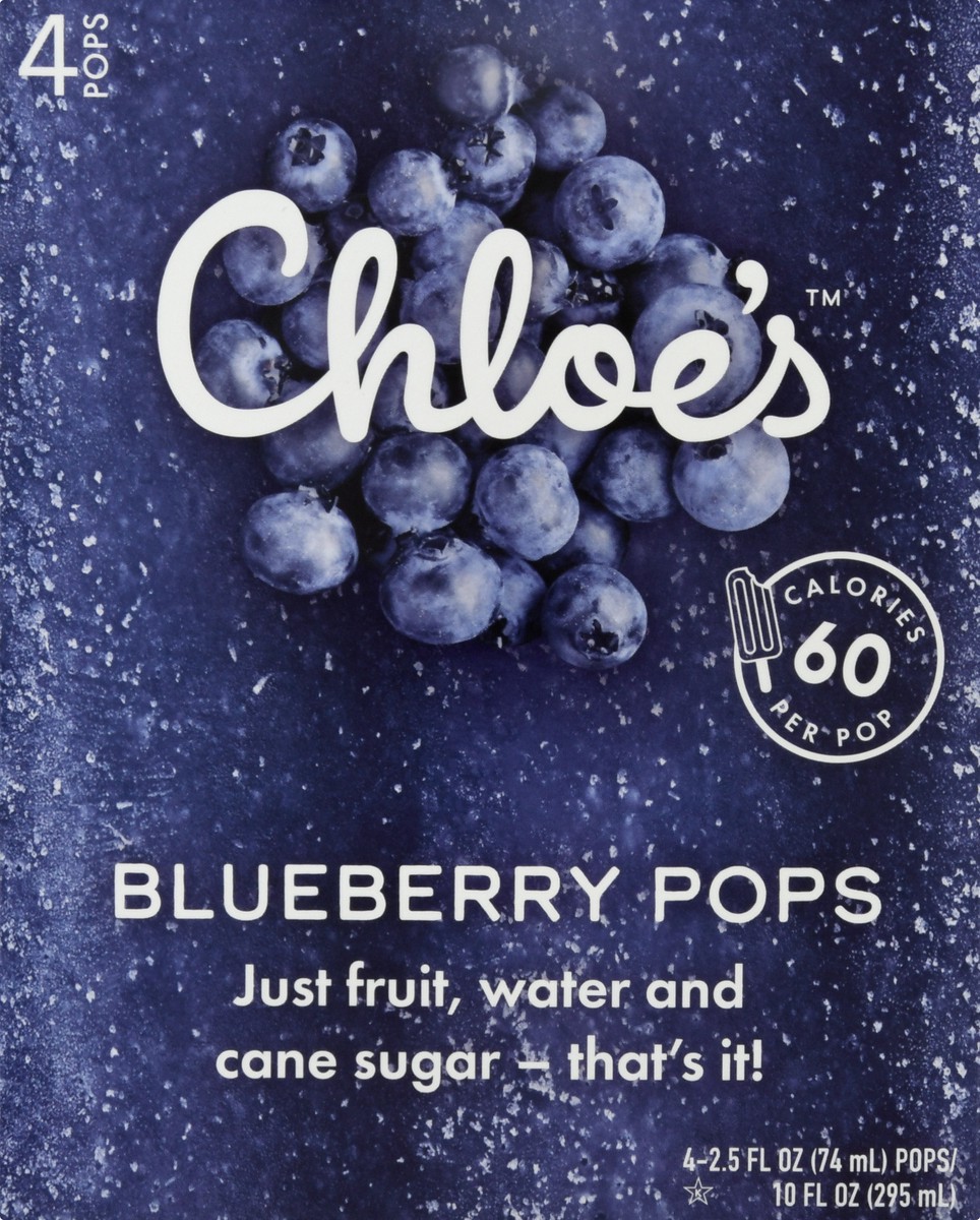 slide 6 of 9, Chloe's Blueberry Fruit Pop, 4 ct