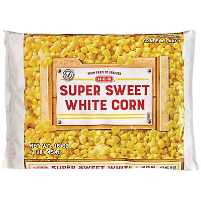 slide 1 of 1, H-E-B Super Sweet White Corn, 16 oz
