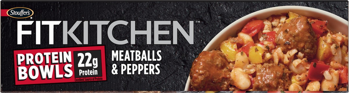 slide 6 of 10, Stouffer's Fit Kitchen Protein Bowls Meatballs & Peppers, 11 oz