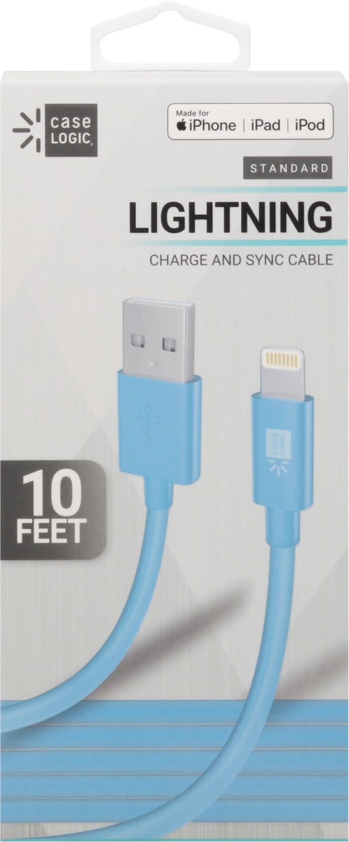 slide 3 of 10, Case Logic 10FT Lightning USB Cable, 1 ct