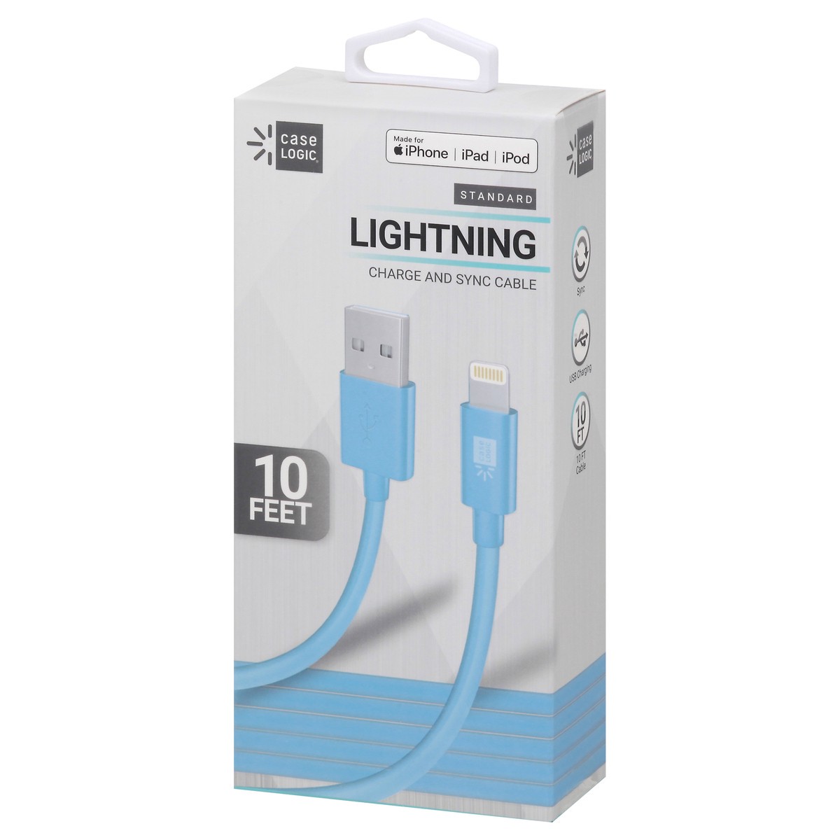 slide 4 of 10, Case Logic 10FT Lightning USB Cable, 1 ct