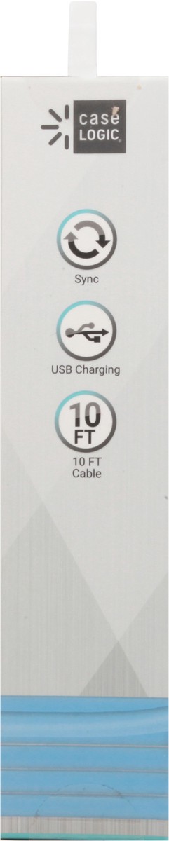 slide 9 of 10, Case Logic 10FT Lightning USB Cable, 1 ct