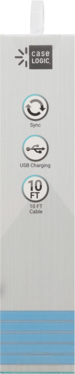 slide 10 of 10, Case Logic 10FT Lightning USB Cable, 1 ct