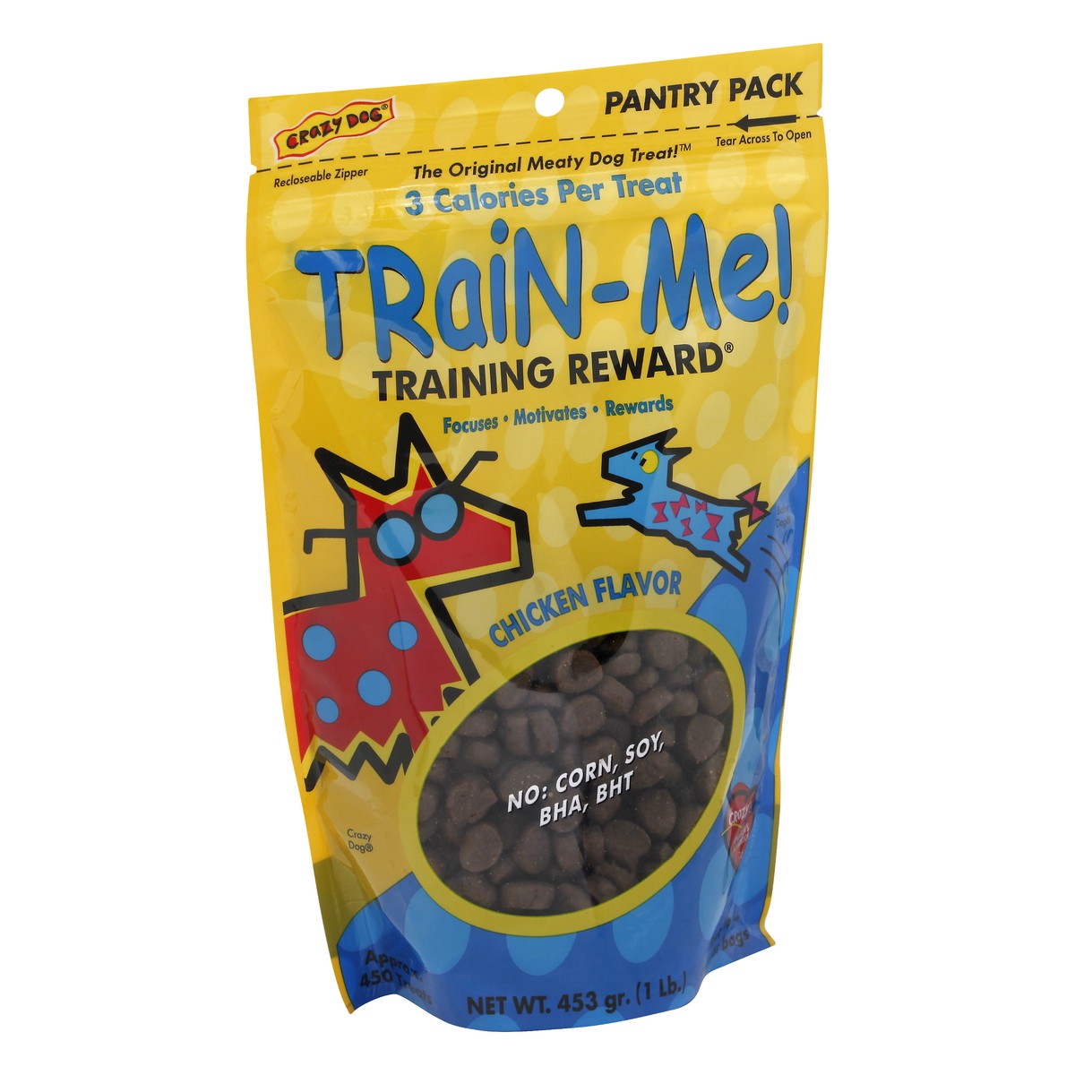 slide 11 of 12, Train Me Pantry Pack Chicken Flavor Dog Treat 453 gr, 453 g