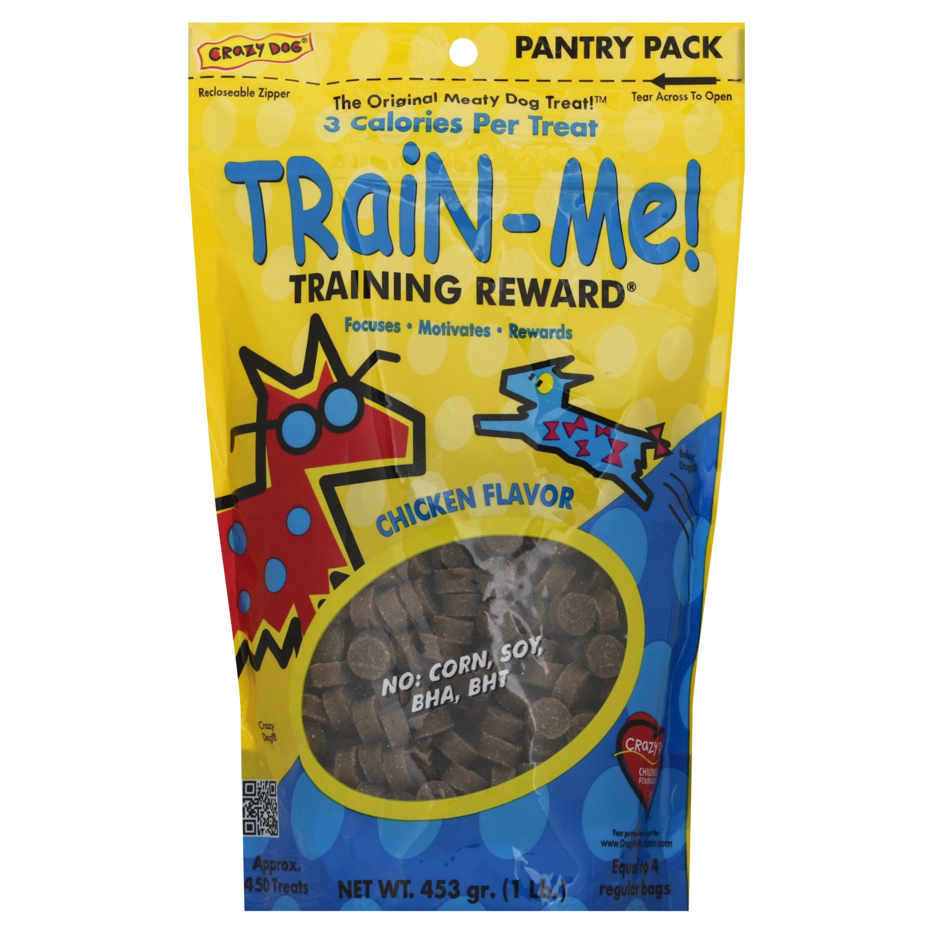 slide 1 of 1, Crazy Dog Train-Me! Chicken Flavored Training Reward Dog Treats, 16 oz