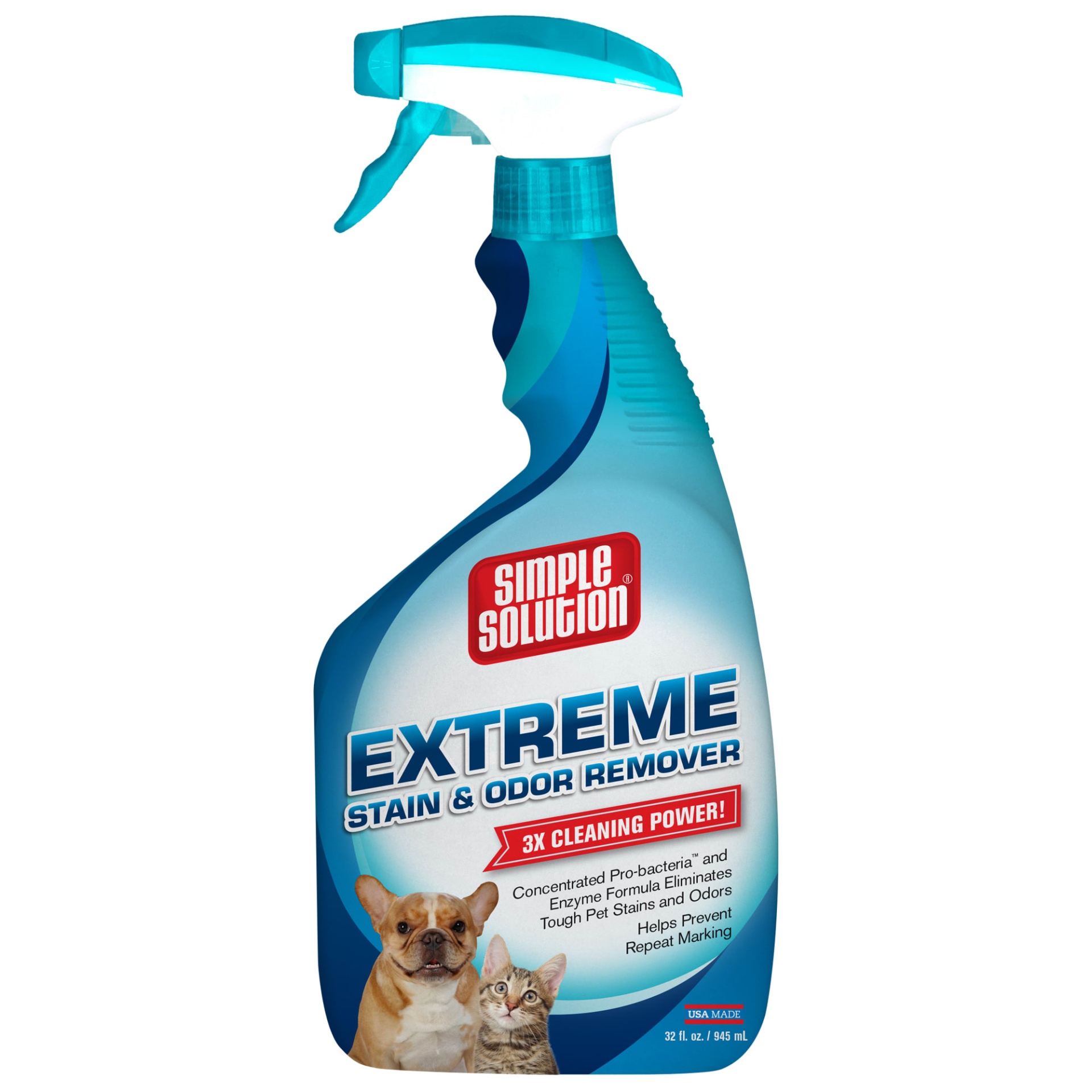 slide 1 of 1, Simple Solution Extreme Stain & Odor Remover for Dogs, 32 fl oz