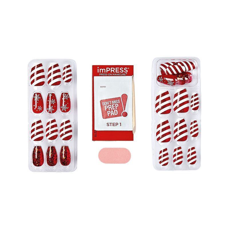 slide 2 of 8, KISS Products imPRESS Fake Nails - Truth or Dear - 33ct, 1 ct