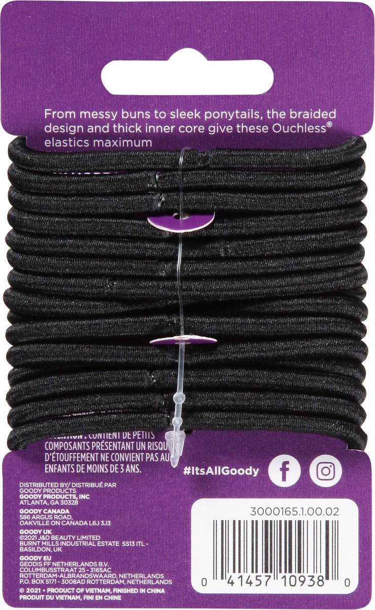 slide 9 of 9, Goody Ouchless Black Elastics 15 ea, 15 ct