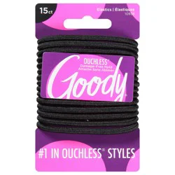 Goody Ouchless Black Elastics 15 ea