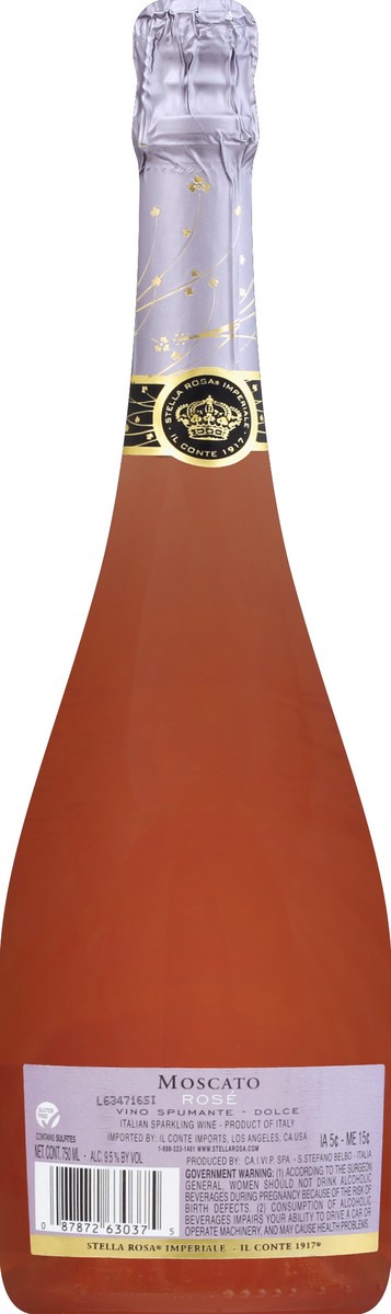 slide 4 of 7, Stella Rosa Imperiale Moscato Rose Sparkling Rose Wine 750 ml, 25.4 fl oz