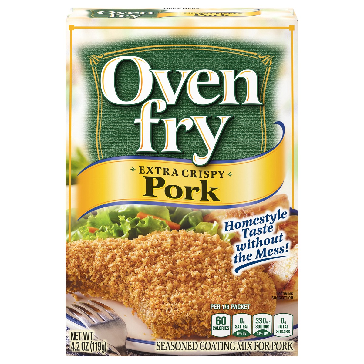 slide 1 of 5, Oven Fry Extra Crispy Seasoned Coating Mix for Pork, 4.2 oz Box, 4.2 oz