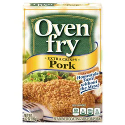 Oven Fry Extra Crispy Seasoned Coating Mix for Pork, 4.2 oz Box