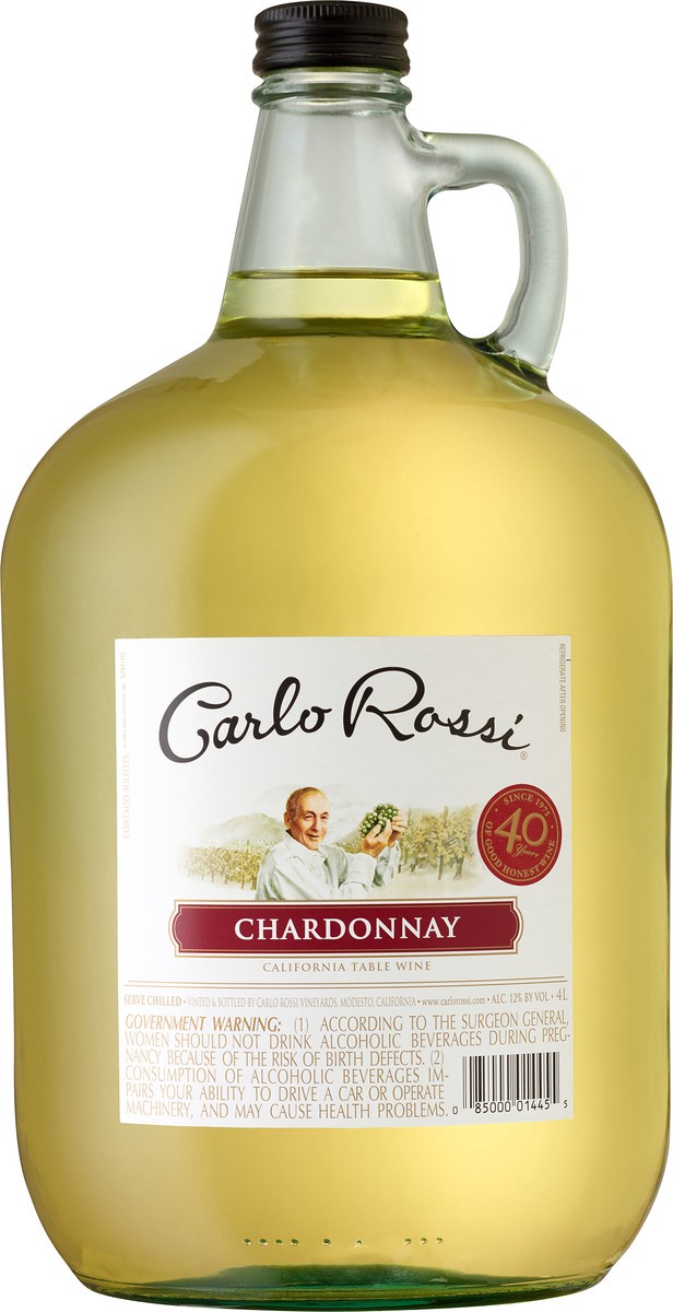 slide 2 of 2, Carlo Rossi Chardonnay, 4 liter