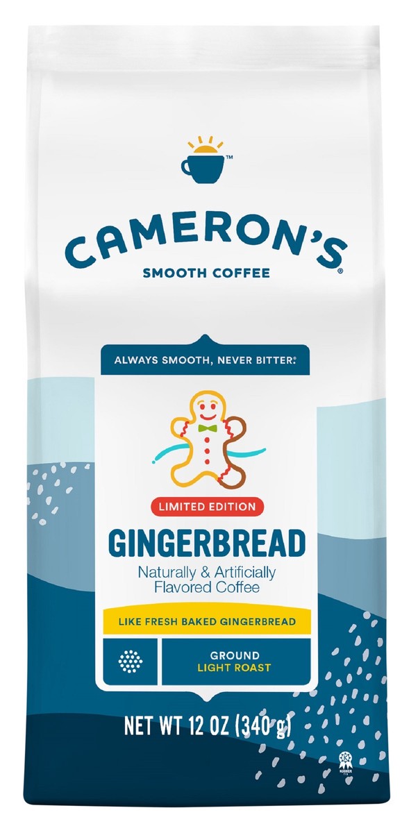 slide 2 of 7, Cameron's Light Roast Ground Gingerbread Coffee - 12 oz, 12 oz