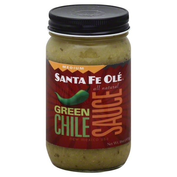 slide 1 of 1, Santa Fe Ole Green Chile Sauce, 16 oz