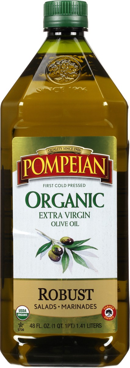 slide 3 of 7, Pompeian Robust Pompeian Organic Extra Virgin Olive Oil 48 fl oz, 48 fl oz