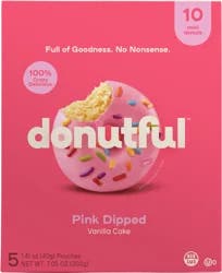 Donutful™ Pink Dipped Vanilla Cake Mini Donuts