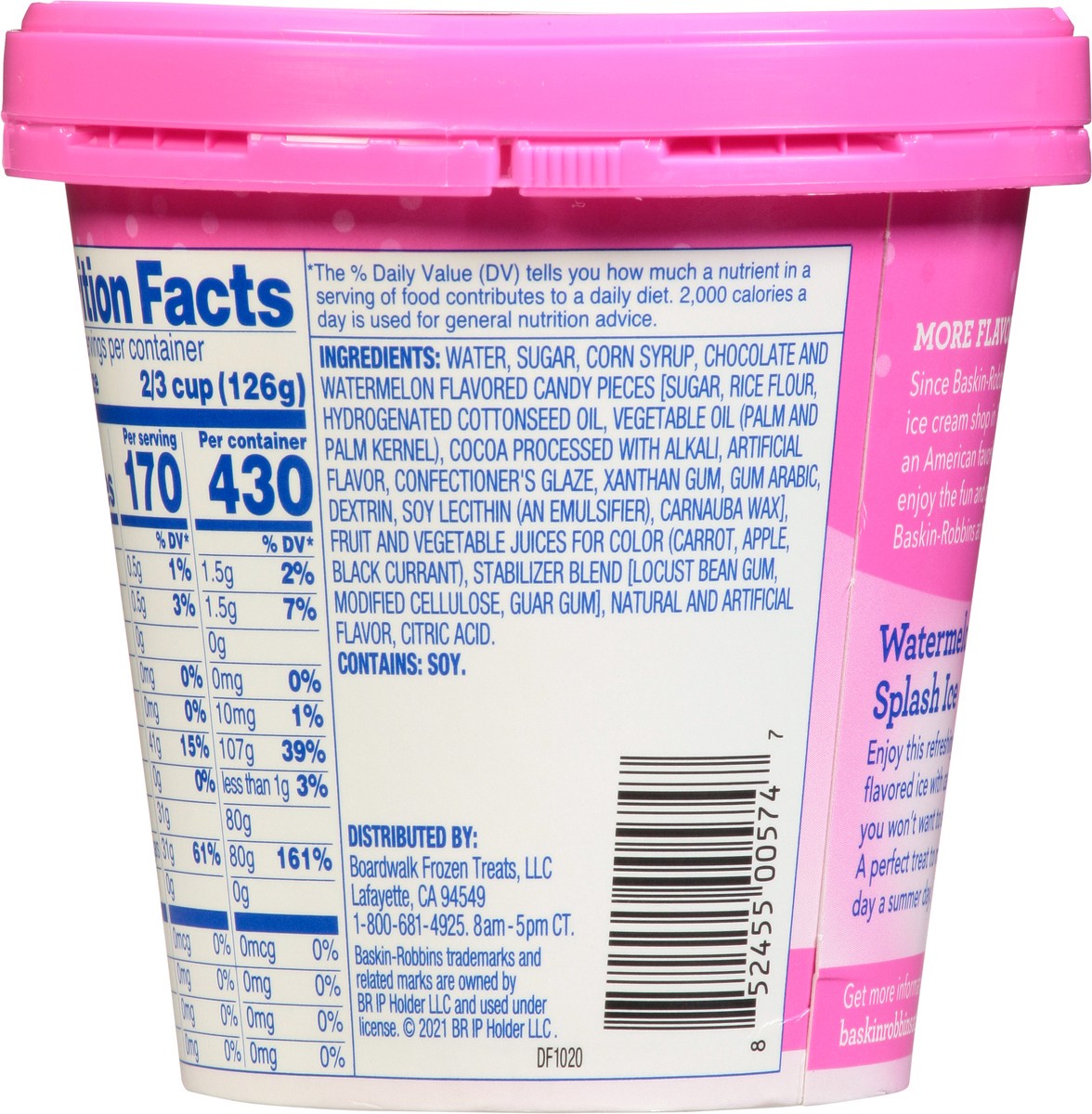 slide 2 of 14, Baskin-Robbins Watermelon Splash Ice Cream 14 fl oz, 14 fl oz