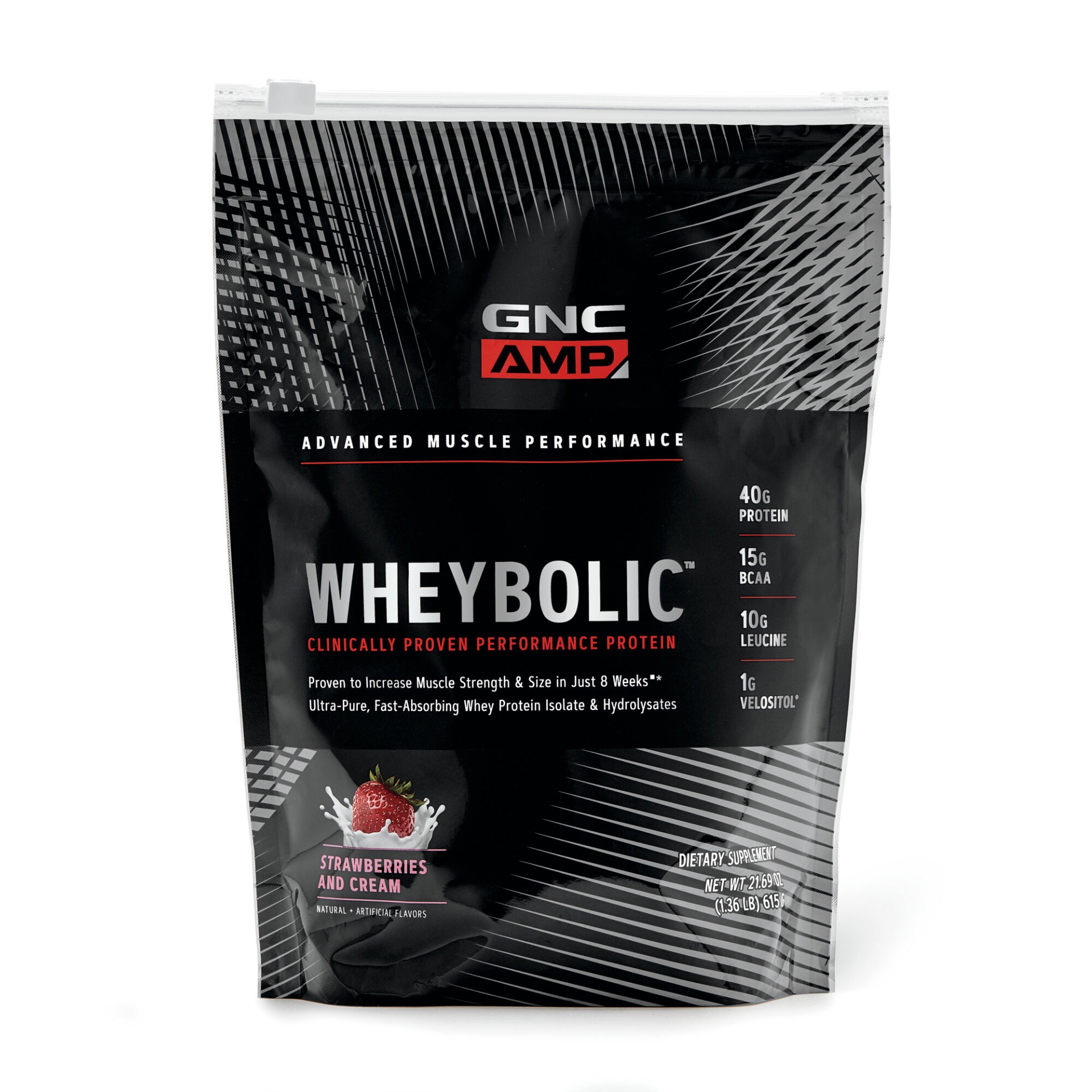 slide 1 of 1, GNC AMP Wheybolic - Strawberries and Cream, 1 ct