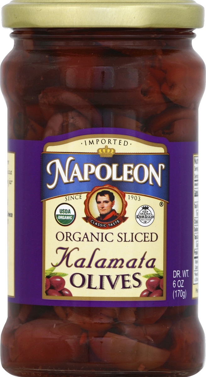 slide 2 of 2, Napoleon Olive Kalamata Sliced Organic, 