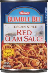 Snow''s Bumble Bee Tuscan Style Red Clam Sauce 15 oz. Can