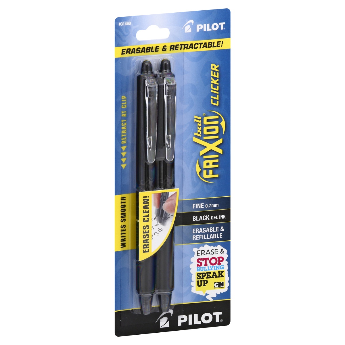 slide 7 of 9, Pilot FriXion Ball Clicker Black Gel Ink Fine 0.7mm Pens 2 ea, 2 ct