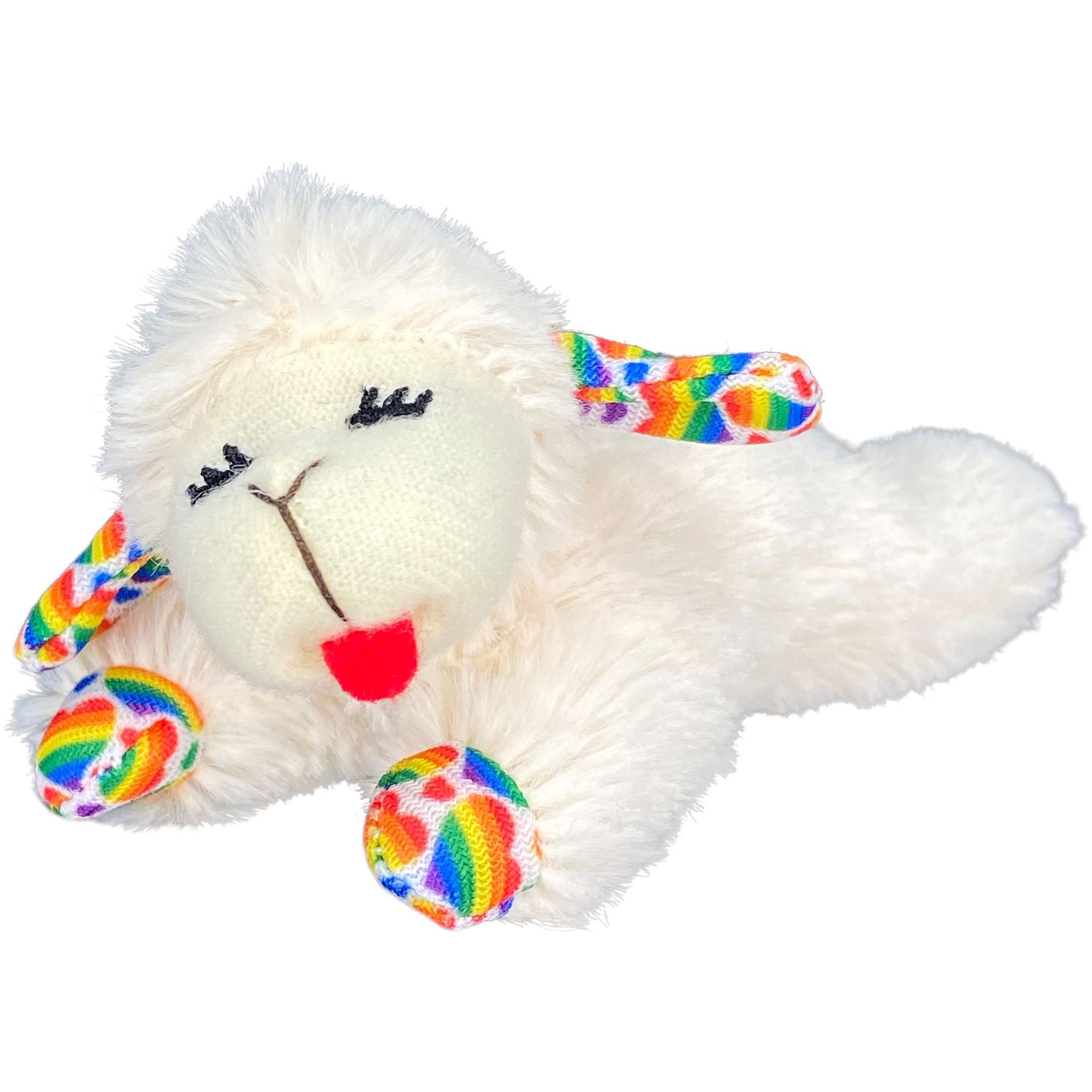 slide 1 of 1, MultiPet Pride Rainbow Lamb Chop Cat Toy, 1 ct