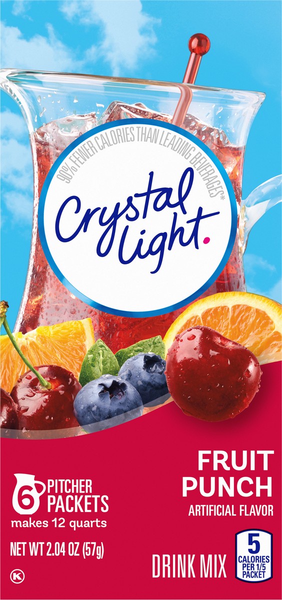 slide 6 of 9, Crystal Light Fruit Punch Drink Mix 6 Packets, 6 ct