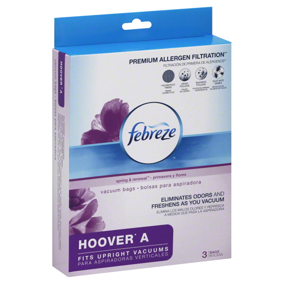 slide 1 of 1, Febreze Hoover Style A Replacement Vacuum Bag, 3 ct