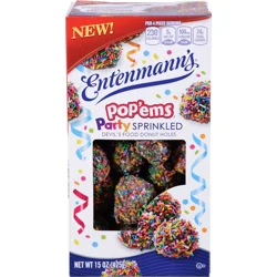 Entenmann's Pop'ems Party Sprinkled Devil's Food Donut Holes 15 oz