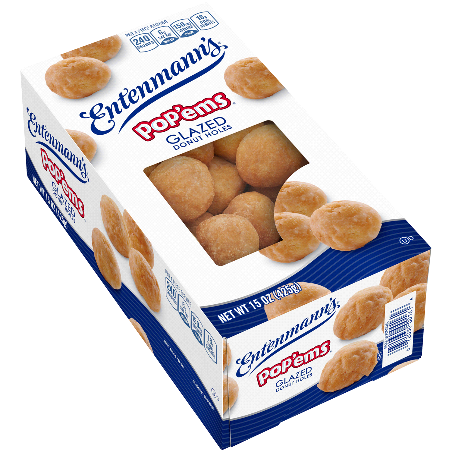 slide 2 of 3, Entenmann's Glazed Donut Pop'ems, 15.0 oz