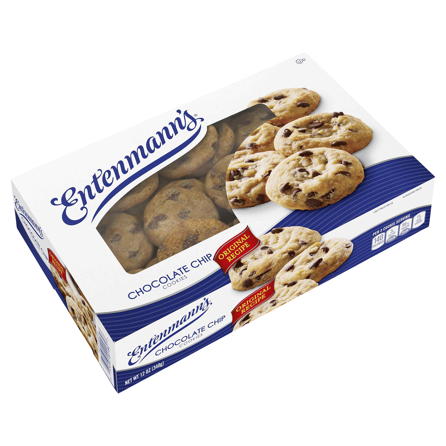 slide 3 of 4, Entenmann's Original Recipe Chocolate Chip Cookies, 12.0 oz