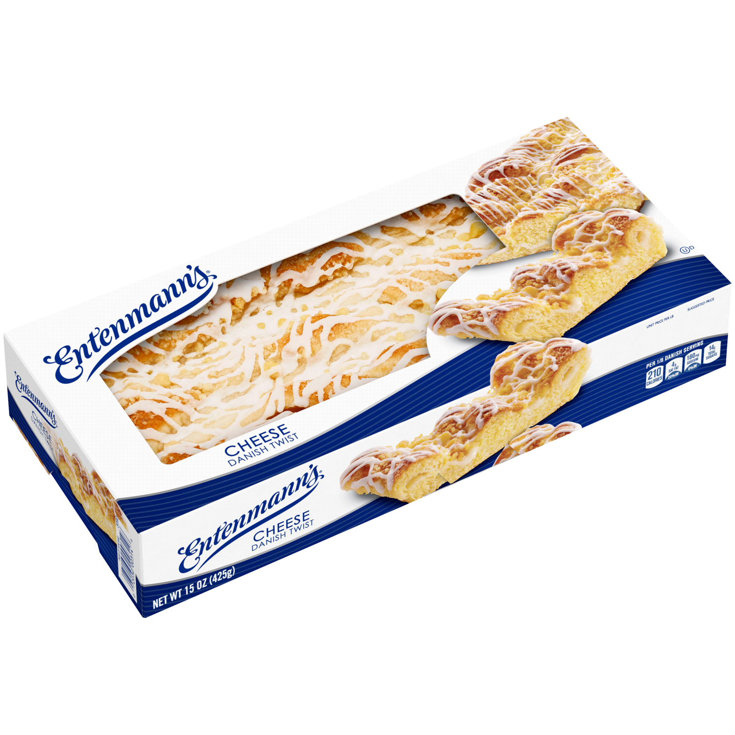 slide 2 of 3, Entenmann's Shelf-Stable Cheese Danish Twist, 15 oz, 15 oz