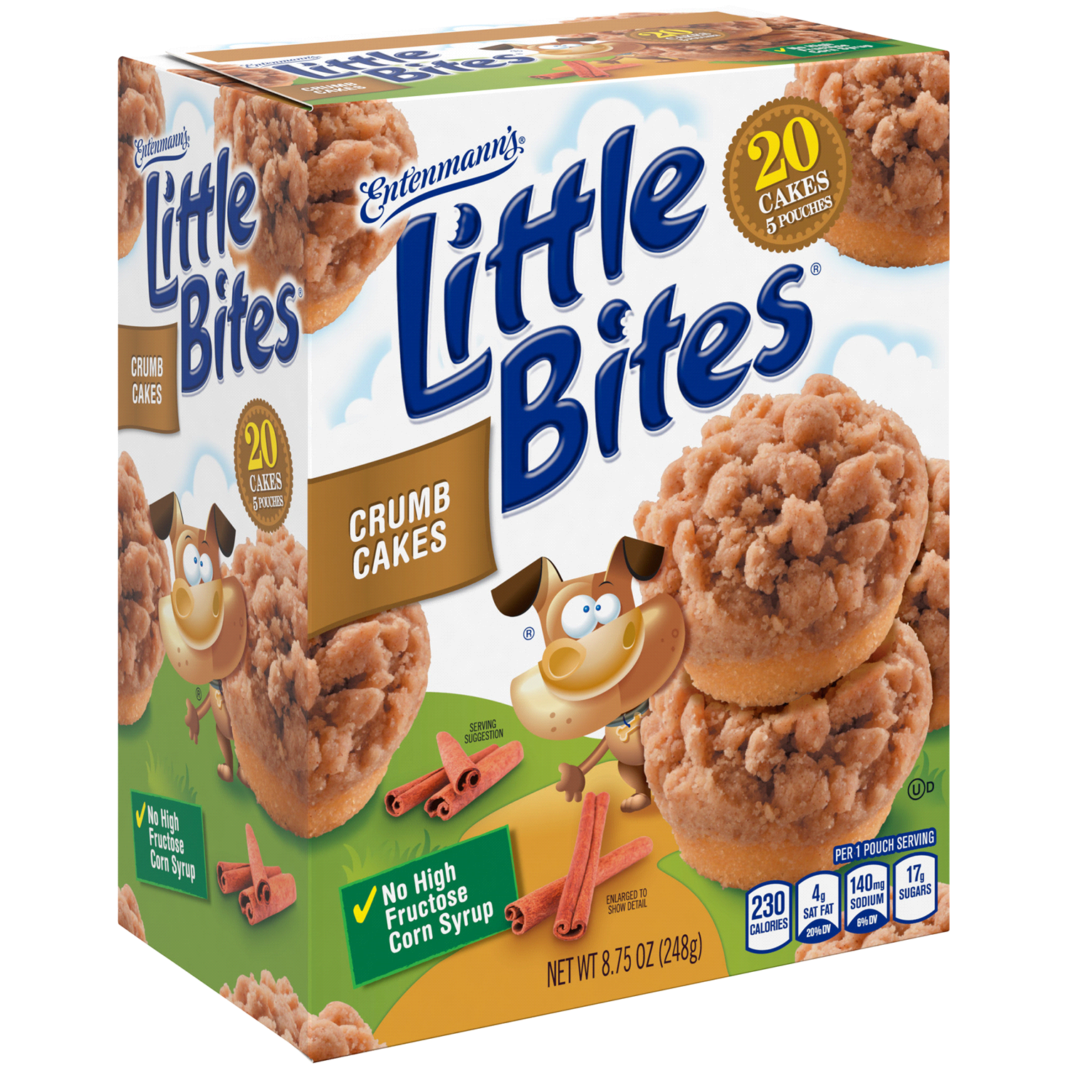 slide 2 of 3, Entenmann's Little Bites Crumb Cake Mini Muffins, 5 packs, 8.75 oz, 20 ct