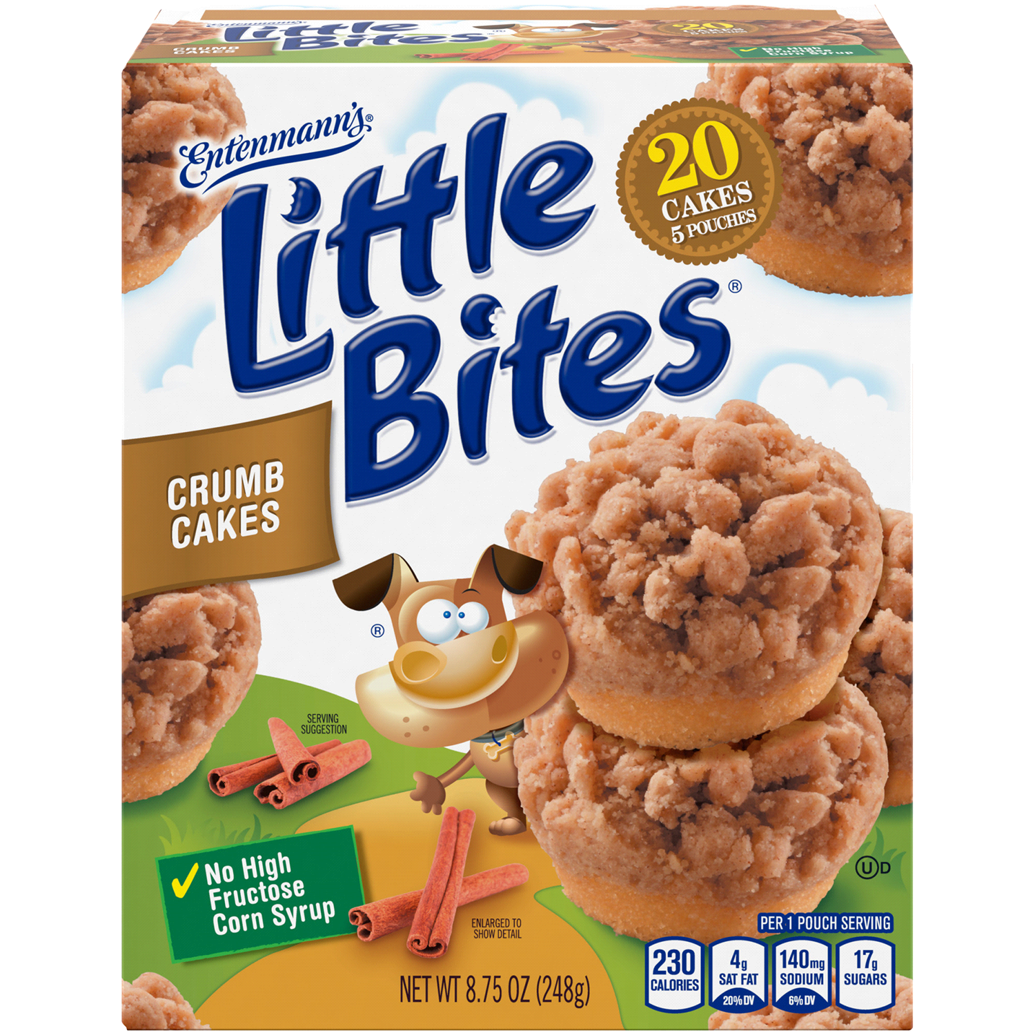slide 1 of 3, Entenmann's Little Bites Crumb Cake Mini Muffins, 5 packs, 8.75 oz, 20 ct