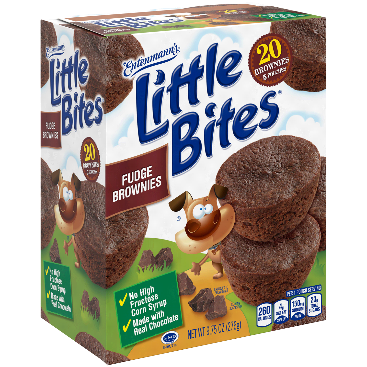 slide 2 of 3, Entenmann's Little Bites Fudge Brownie Mini Muffins, 5 pouches, 9.75 oz, 5 ct