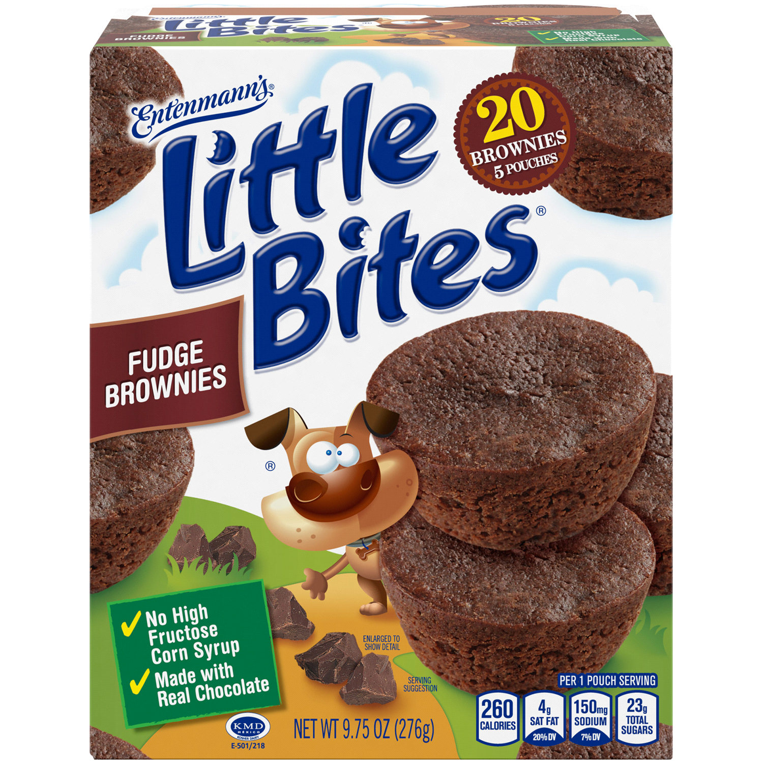 slide 1 of 3, Entenmann's Little Bites Fudge Brownie Mini Muffins, 5 pouches, 9.75 oz, 5 ct
