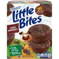 Entenmann's Little Bites Fudge Brownie Mini Muffins, 5 pouches, 9.75 oz