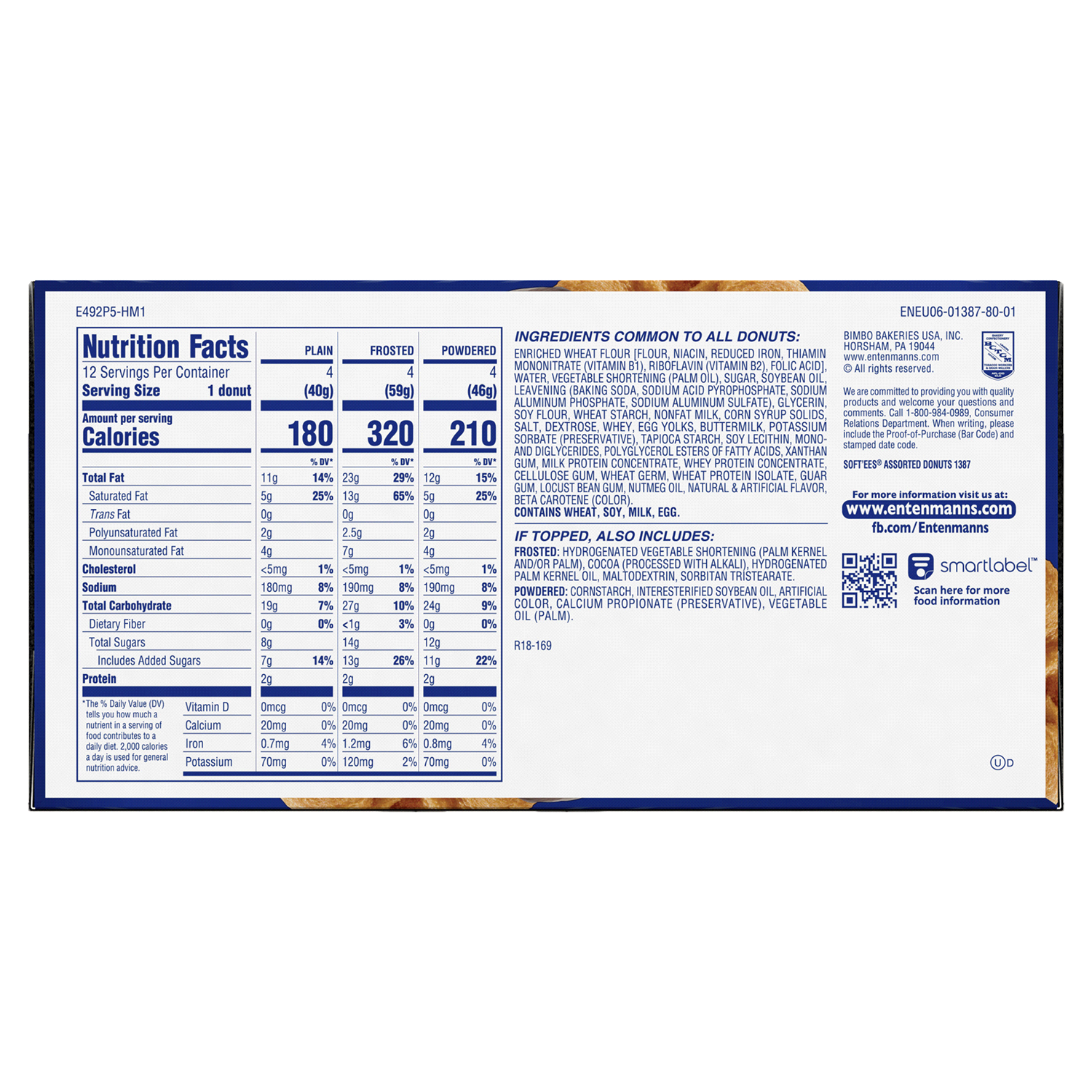 slide 3 of 5, Entenmann's Soft'ees Assorted With Frosted Donuts, 12 count, 12 ct