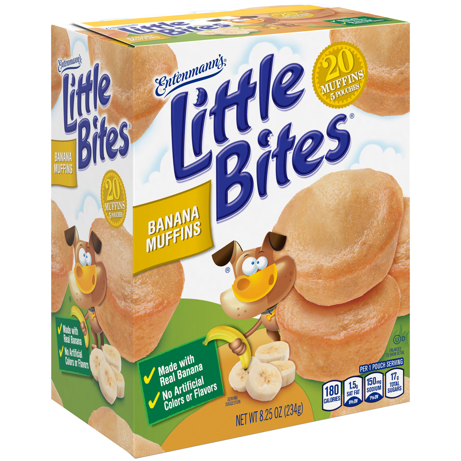 slide 2 of 3, Entenmann's Banana Muffin- Mini Muffins, 5 count, 8.25 oz, 5 ct