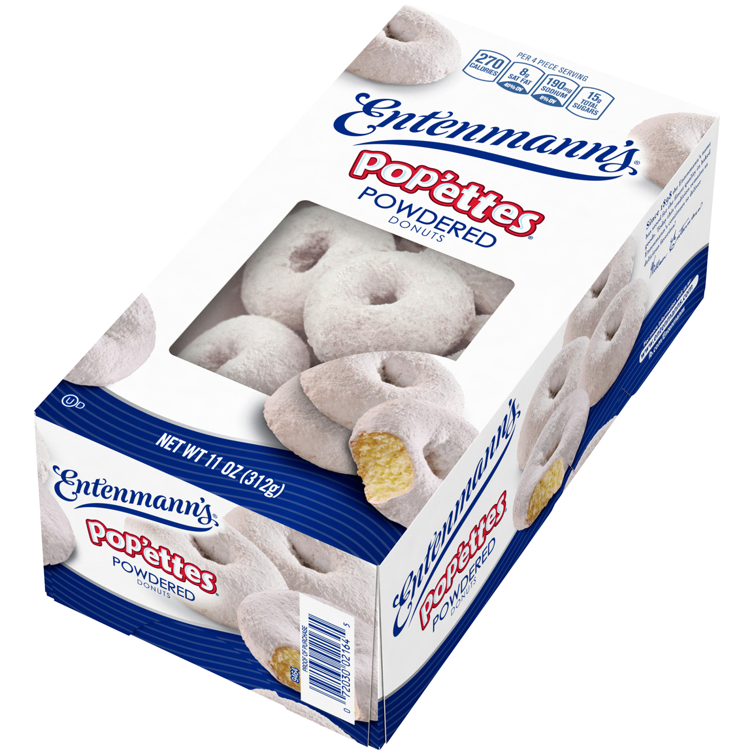 slide 2 of 3, Entenmann's Pop'ettes Powdered Mini Donuts, 11 oz, 11 oz