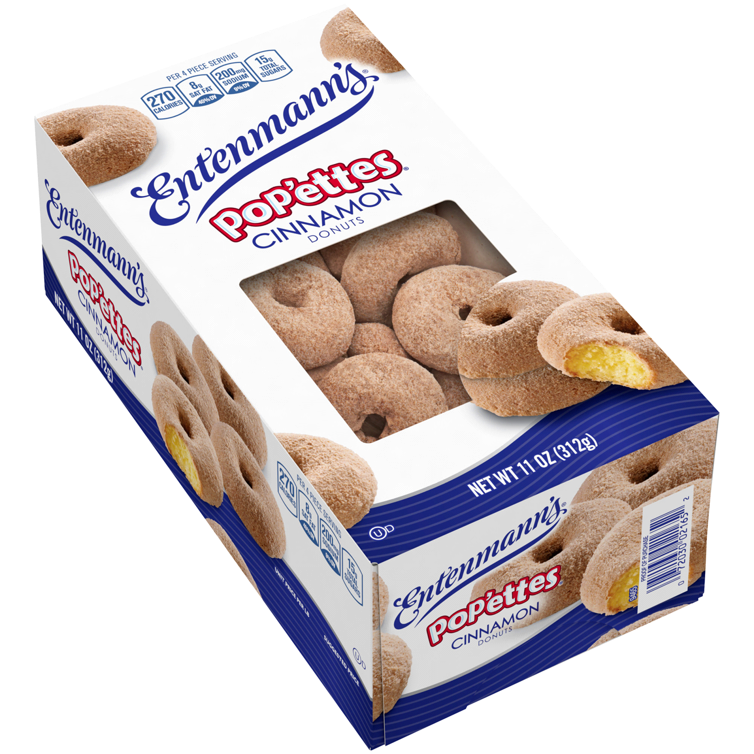 slide 3 of 3, Entenmann's Pop'ettes Cinnamon Mini Donuts, 11 oz