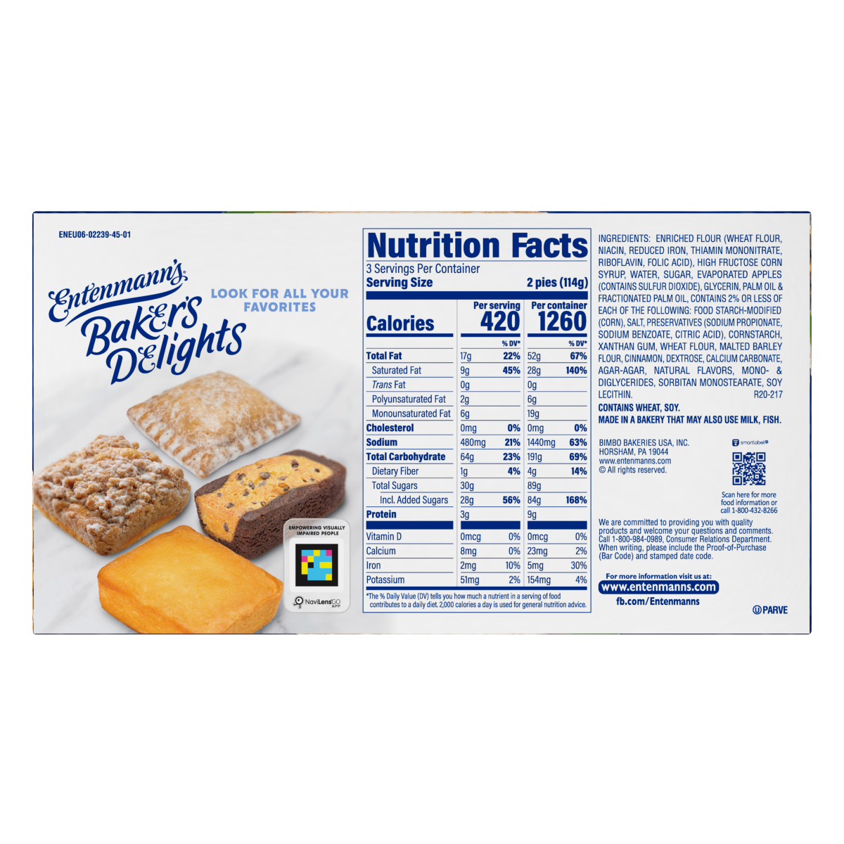 slide 2 of 2, Entenmann's Minis Apple Snack Pies made with Real Apples, 6 ct