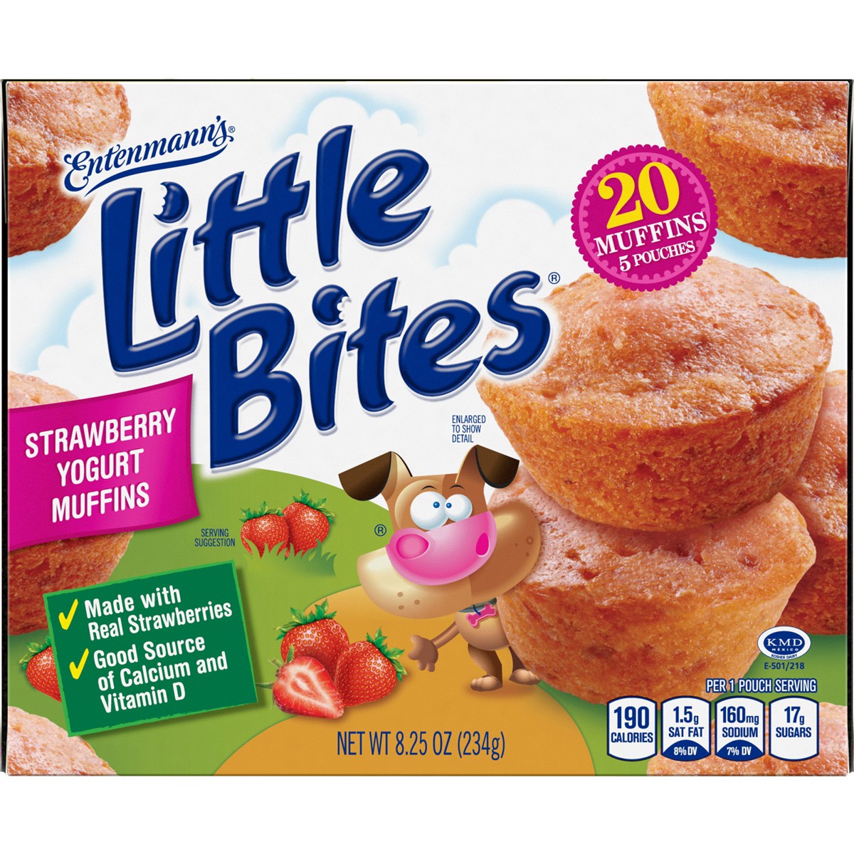 slide 19 of 21, Entenmann's Little Bites Strawberry Yogurt Muffins, 5 packs, Strawberry Mini Snack Cakes, 8.25 oz Box, 5 ct