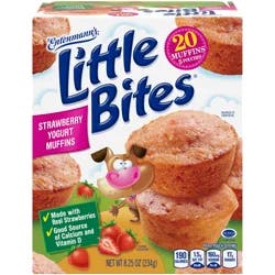 Entenmann's Strawberry Yogurt Strawberry Mini Muffins, 5 packs, 8.25 oz